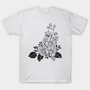 composition with contour orchids T-Shirt